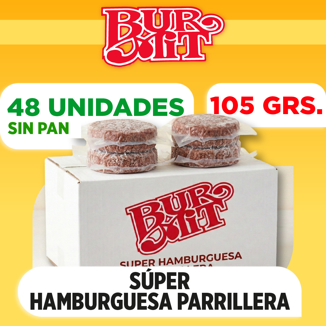 Super hamburguesa parrillera Burmit (105 grs) SIN PAN