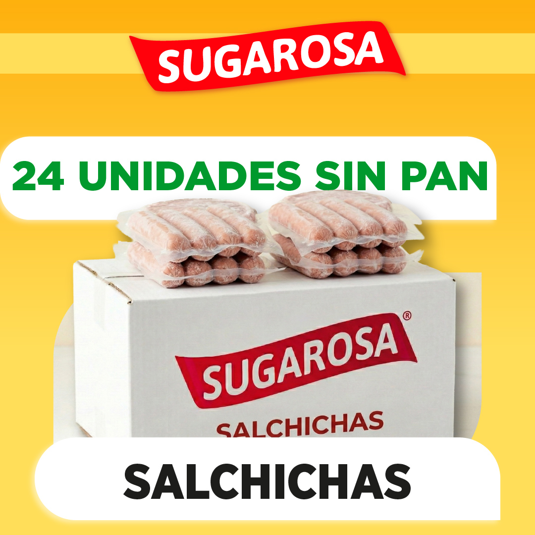 24 SALCHICHAS SUGAROSA SIN PAN